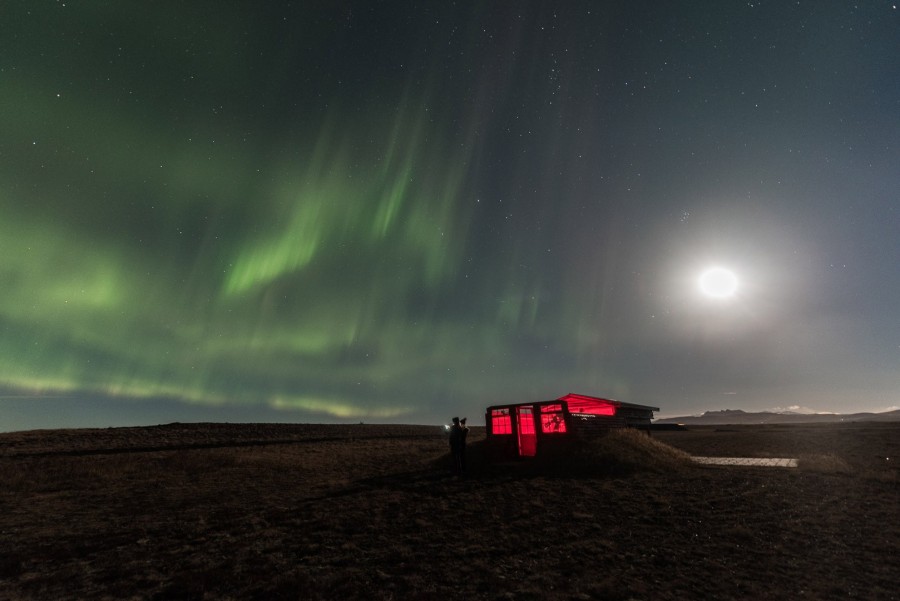 Northern lights over Hotel Rangá observatory, Friday October 26, 2018.